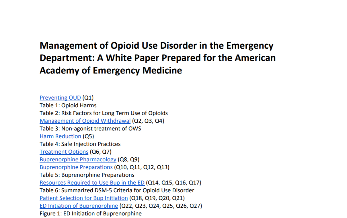 AAEM: Buprenorphine White Paper