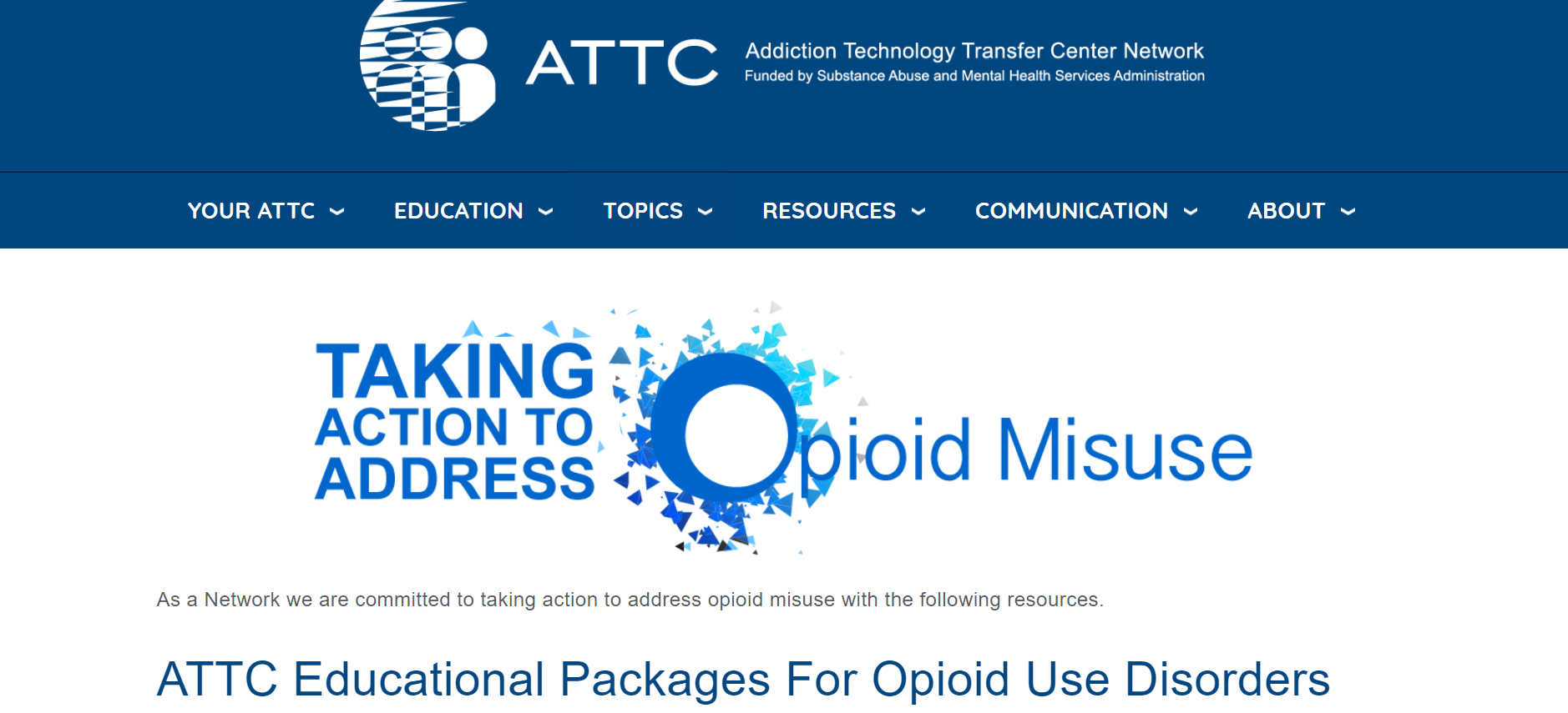 ATTC: Addiction Technology Transfer Center Network