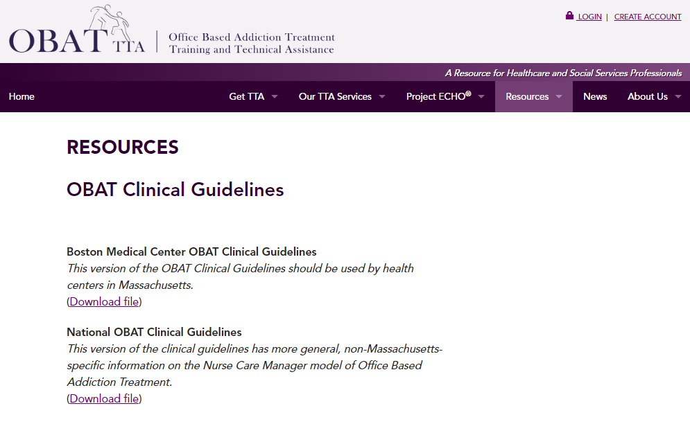 Boston Medical Center OBAT Manual