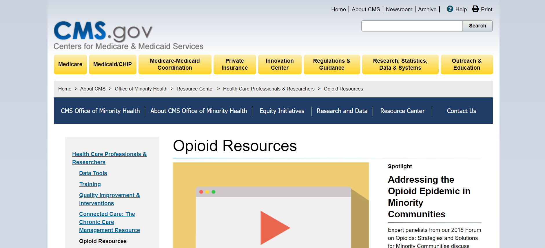 CMS: Opioid Resources