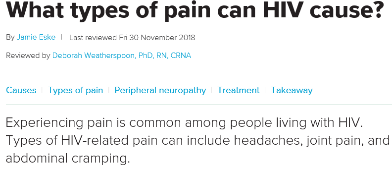 What Types of Pain Can HIV cause?