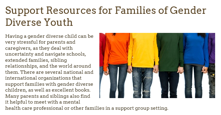 Support Resources for Families of Gender-Diverse Youth
