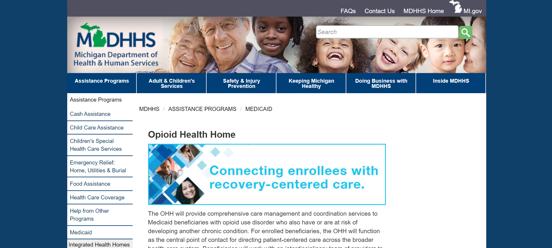 MDHHS: Opioid Health Home
