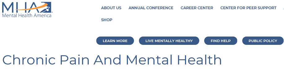 Chronic Pain and Mental Health