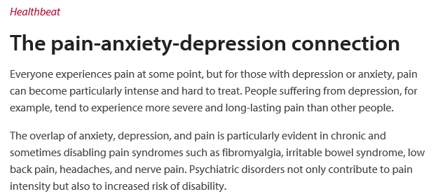The Pain-Anxiety-Depression Connection