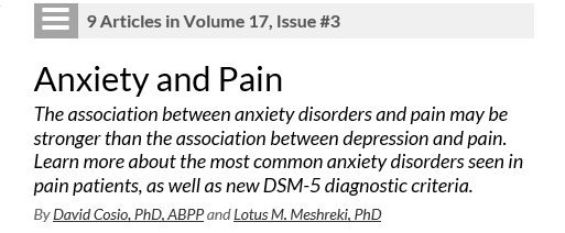 Anxiety and Pain