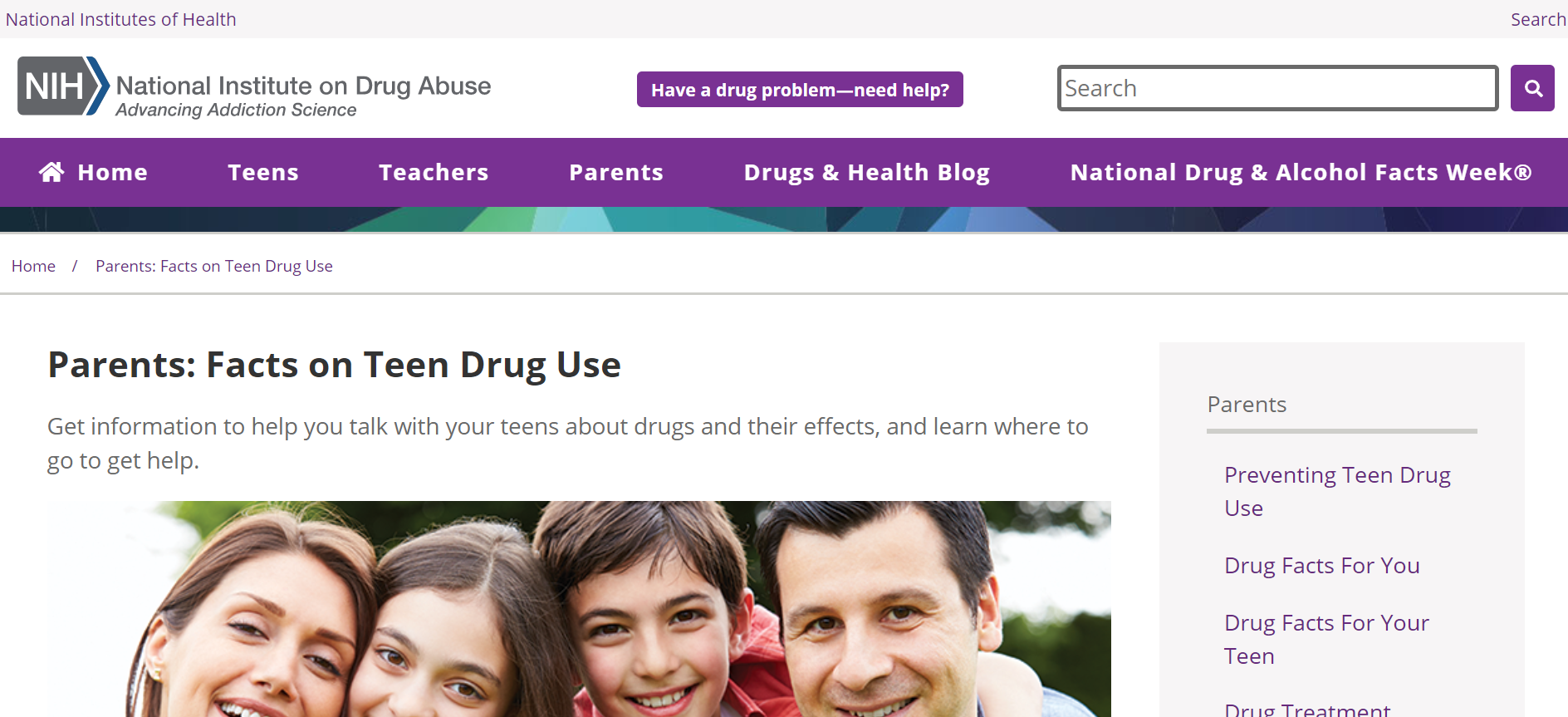 Parents: Facts on Teen Drug Use