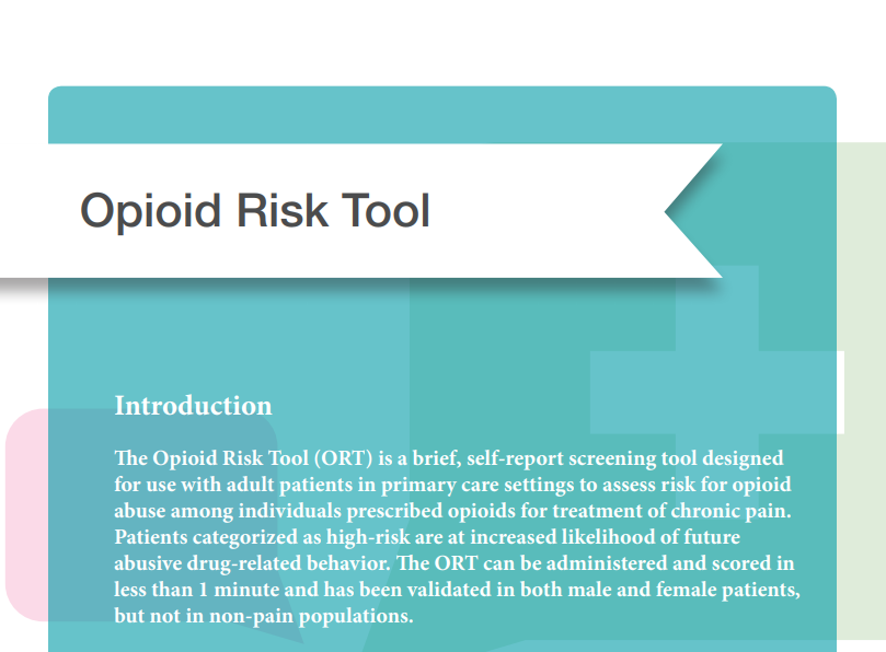 Opioid Risk Tool