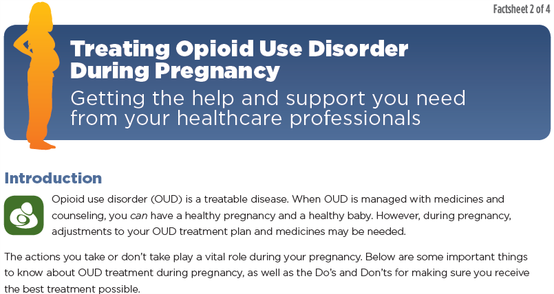 SAMHSA: Treating Opioid Use Disorder During Pregnancy, Getting the help and support you need from your healthcare professionals
