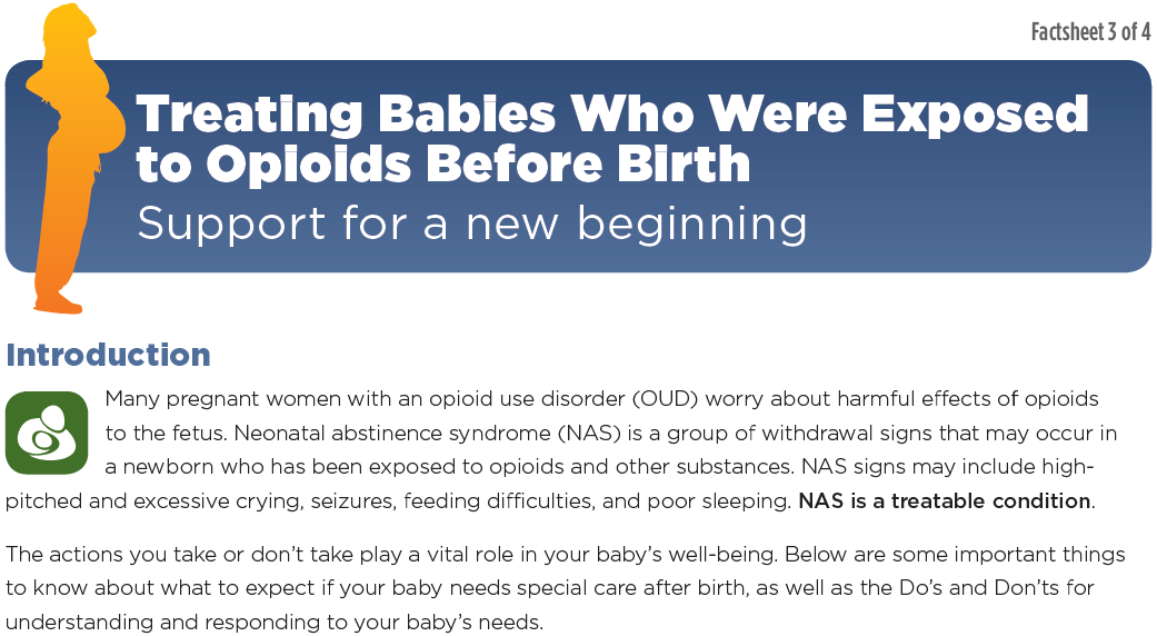 SAMHSA: Treating Babies Who Were Exposed to Opioids Before Birth, Support for a new beginning