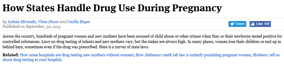 How States Handle Drug Use During Pregnancy