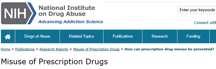 NIH/NIDA: How Can Prescription Drug Misuse Be Prevented?