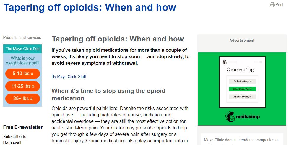 Tapering off opioids: When and how