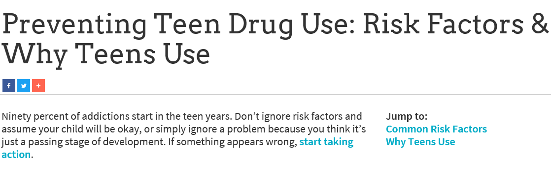Preventing Teen Drug Use: Risk Factors & Why Teens Use