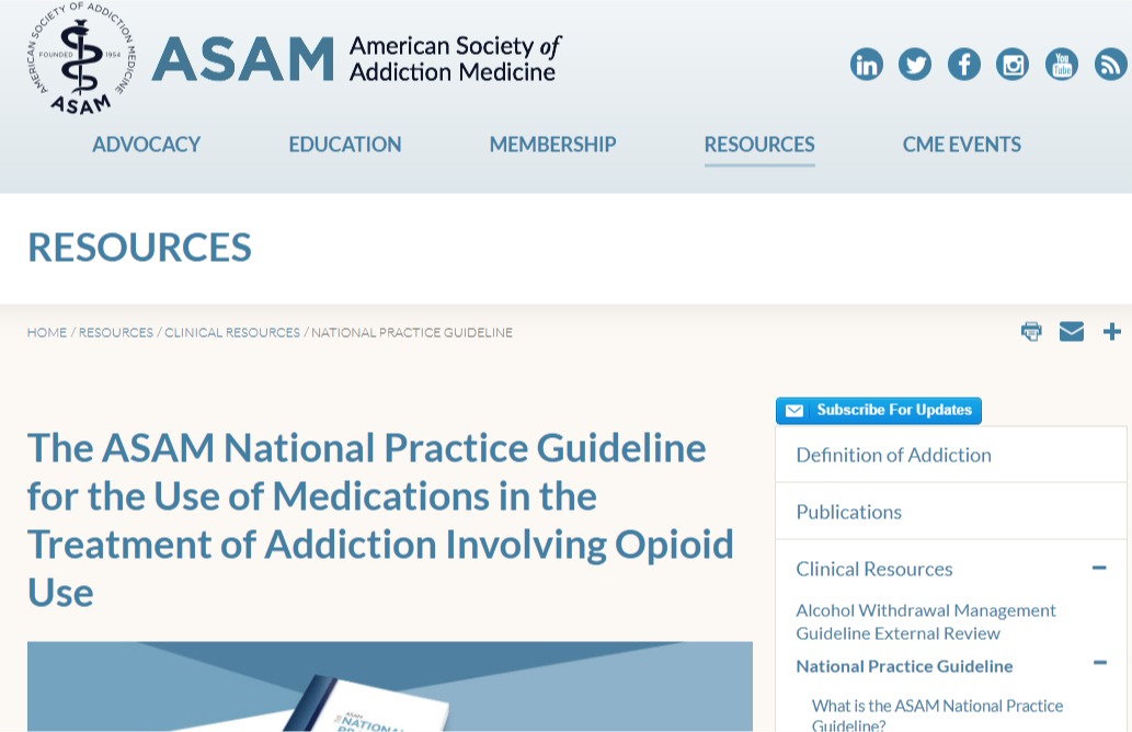 The ASAM National Practice Guide for the Treatment of Opioid Use Disorder