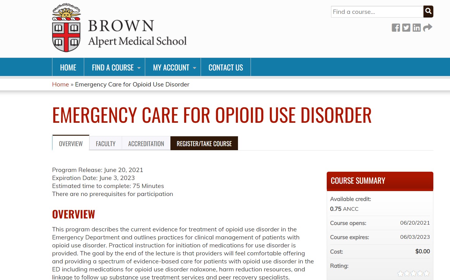 Emergency Care for Opioid Use Disorder