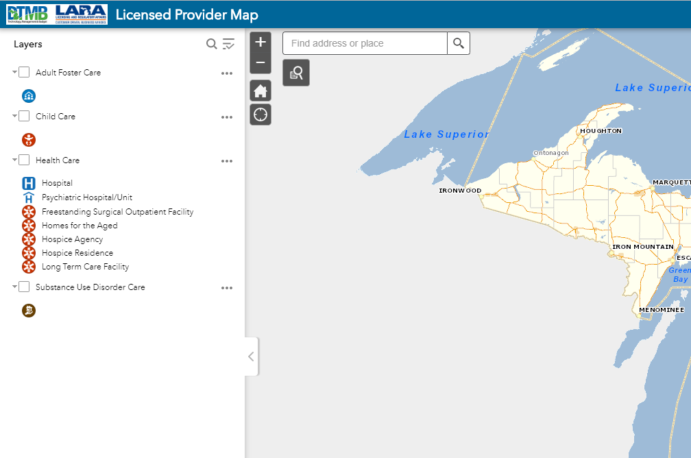 Licensed Provider Map