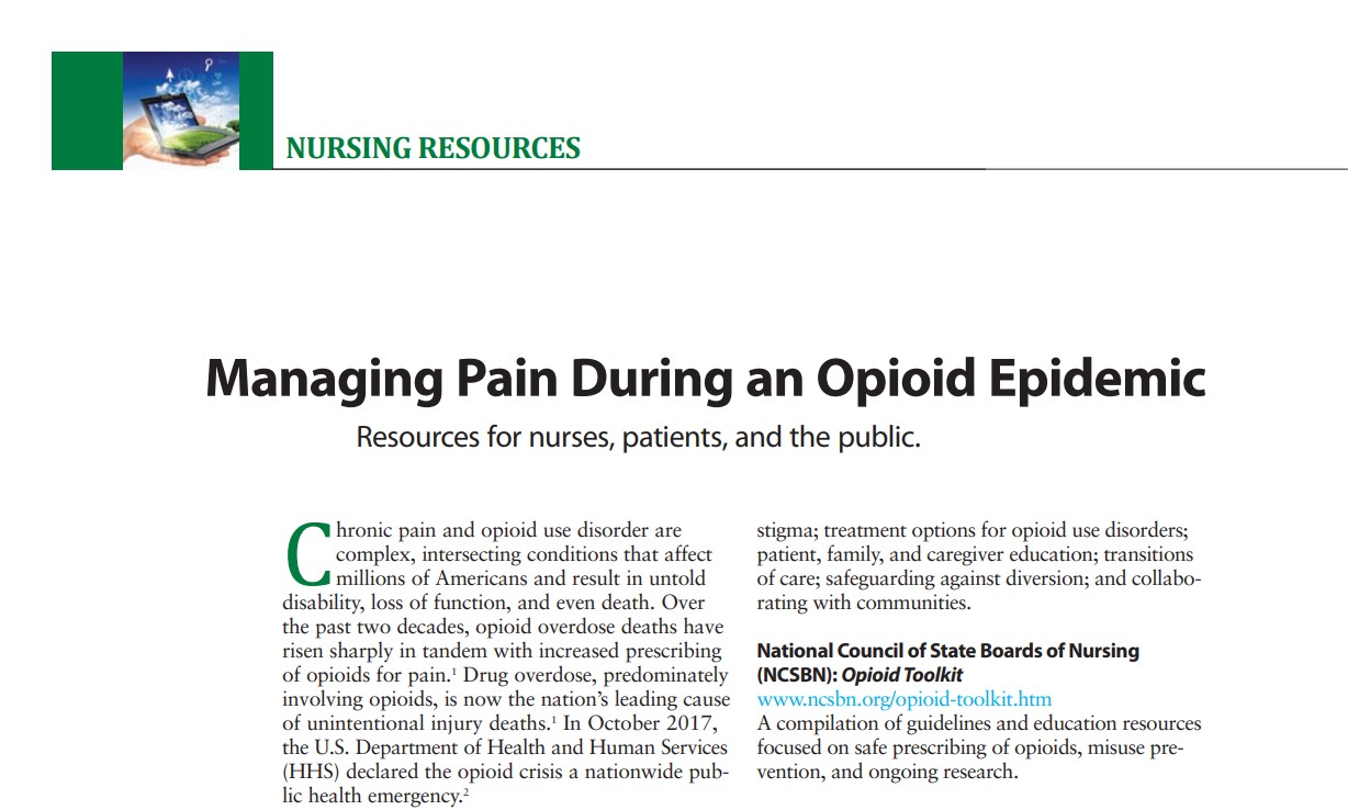 Managing Pain During an Opioid Epidemic