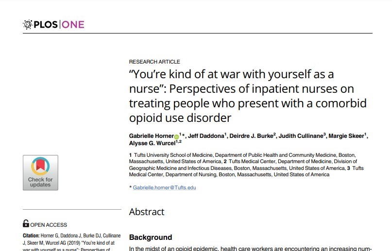 Perspectives of Inpatient Nurses on Treating People Who Present With a Comorbid Opioid Use Disorder