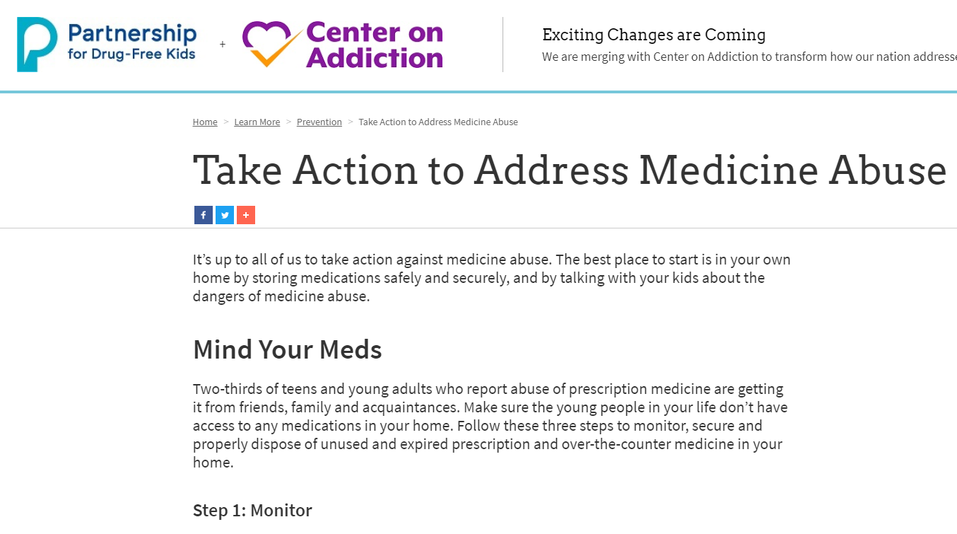 Take Action to Address Medicine Abuse