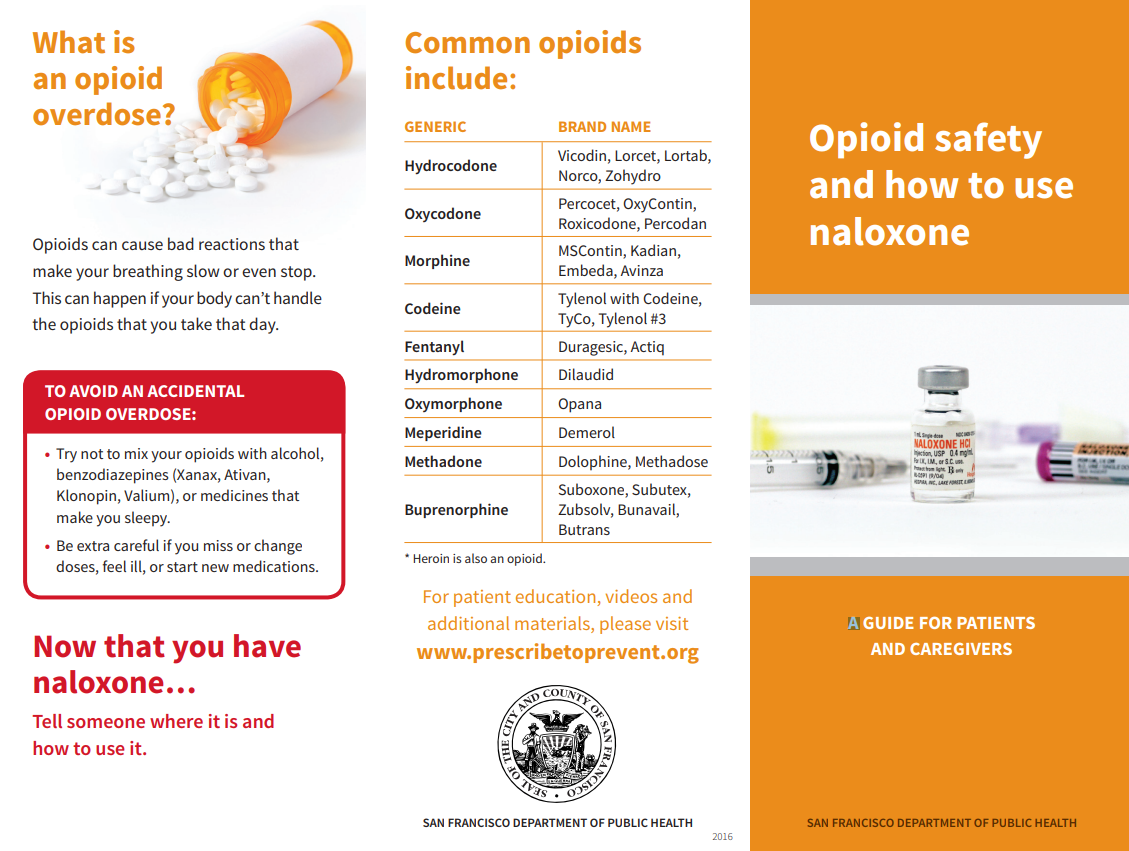 Opioid Safety and Naloxone –Guide for Patients and Caregivers