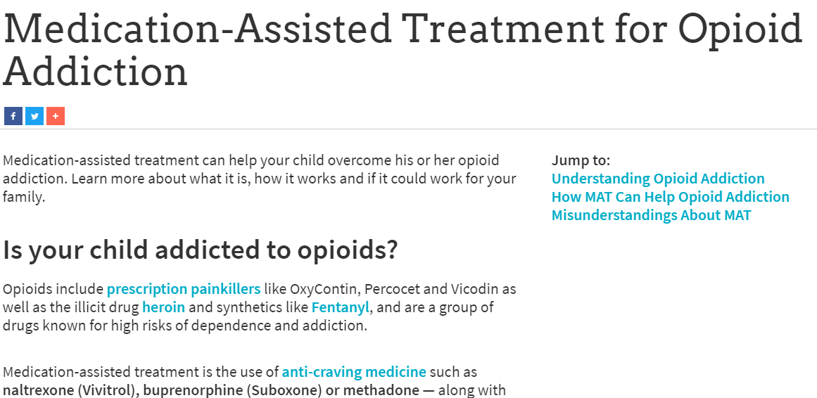 Medication-Assisted Treatment for Opioid Addiction