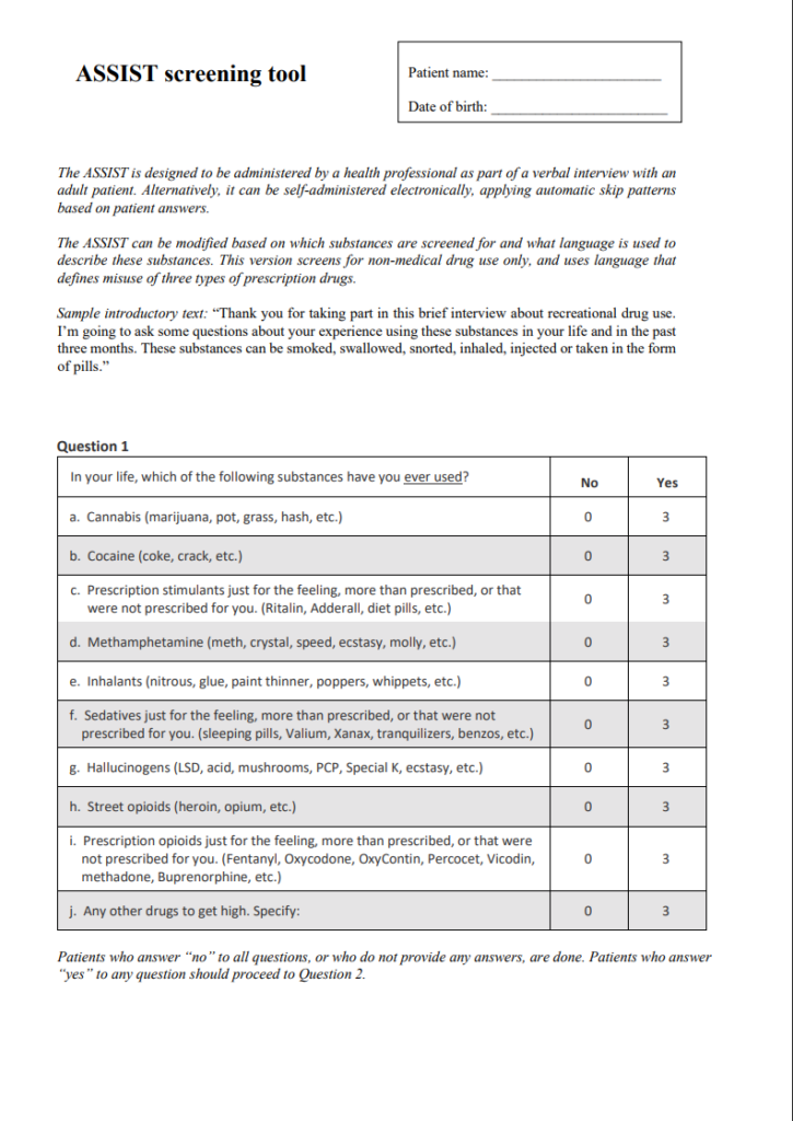 Screening for Opioid Use Disorder (OUD) - Safer Prescribing Toolkit