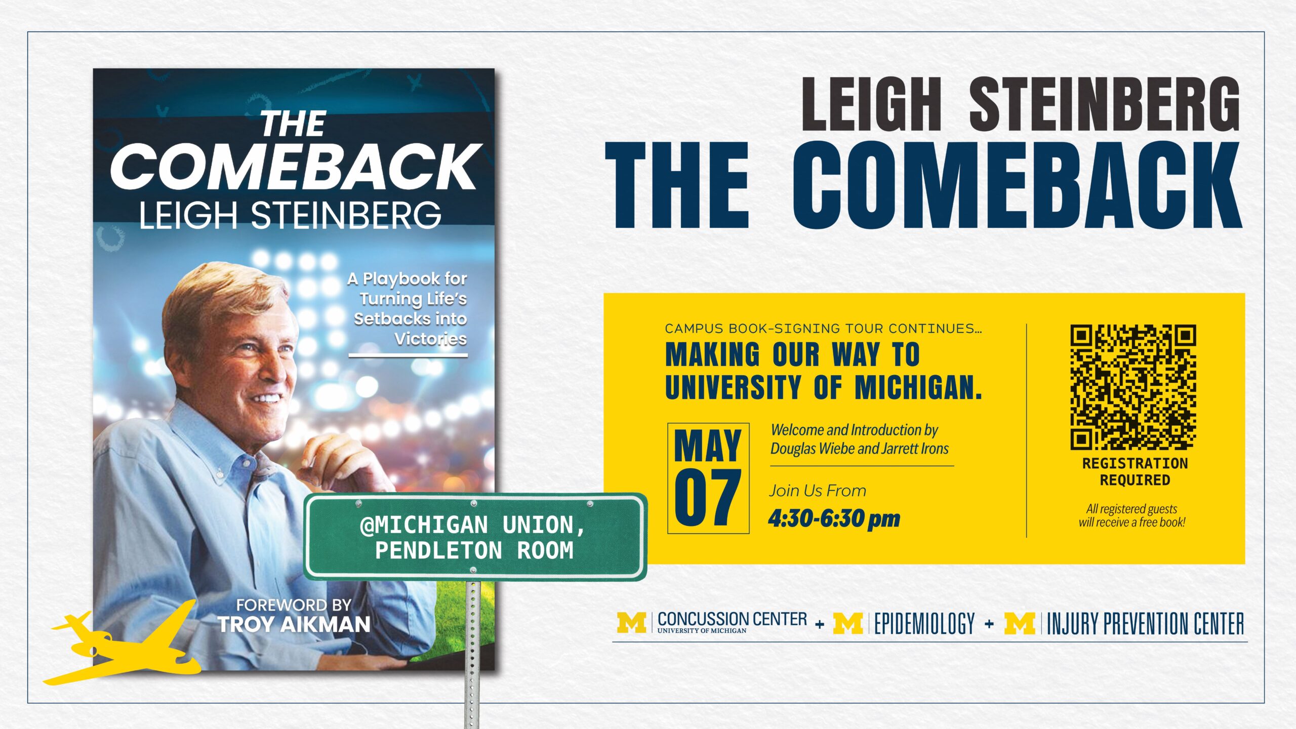 Leigh Steinberg book signing graphic